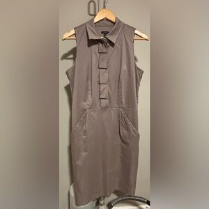 Ann Taylor Brown Sleeveless Midi Dress